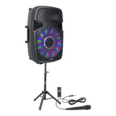 PLS PARTY-15 Pack 15 800-W-Lautsprecher-Soundsystem mit Bluetooth, Fernbedienung und Mikrofon